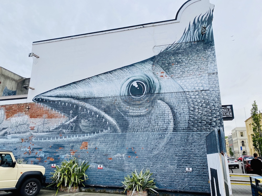 ダニーデンのカフェVogel Street Kitchen裏手にあるストリートアート