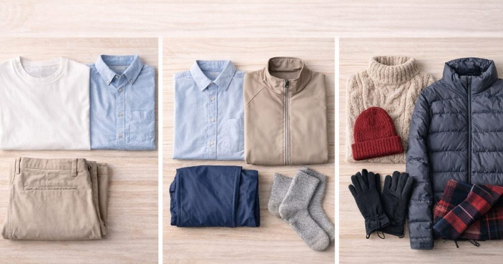 ニュージーランド旅行の季節別服装と持ち物の例