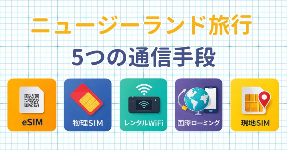 ニュージーランド旅行の通信手段は5種類