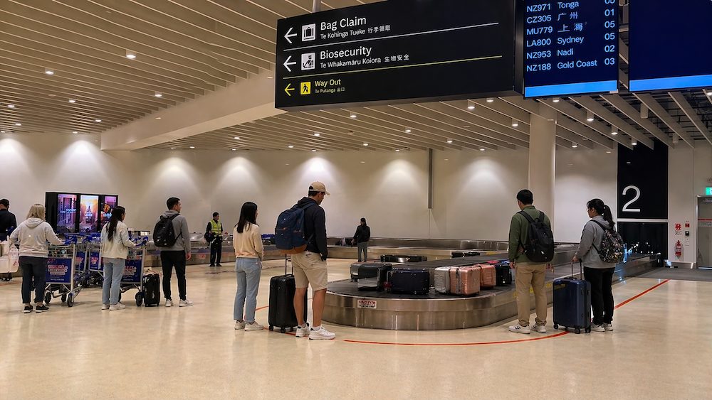 ニュージーランドの空港 荷物の受け取り場所とターンテーブル